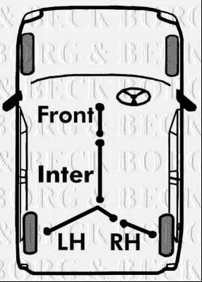 FORD 5032098 Cable, parking brake